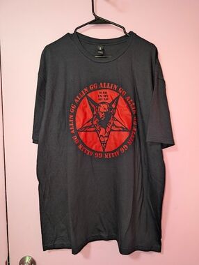 GG Allin Pentagram Punk Band T-Shirt